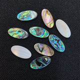 2Pcs Abalone Shell Cabochons Round Beads 15x30mm