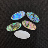2Pcs Abalone Shell Cabochons Round Beads 15x30mm