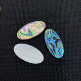 2Pcs Abalone Shell Cabochons Round Beads 15x30mm