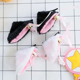 2Pcs Pair Fluffy Plush CAT Ears Hair Clips for Night Party