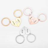 Personalized Couples Keychain Valentine Anniversary Boyfriend Girlfriend Heart