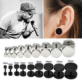 2Pcs Punk Unisex Stud Earring Barbell Piercing Earring For Men Women Gothic