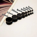 2Pcs Punk Unisex Stud Earring Barbell Piercing Earring For Men Women Gothic