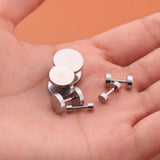 2Pcs Punk Unisex Stud Earring Barbell Piercing Earring For Men Women Gothic