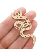 2Pcs Brass Goth Serpent Star Moon Charm Jewelry Making Diy Necklace