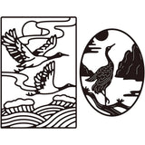 2Pcs Red-Crowned Crane Metal Cutting Dies for DIY Scrapbook Oriental Style