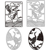 2Pcs Red-Crowned Crane Metal Cutting Dies for DIY Scrapbook Oriental Style
