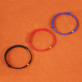 2Pcs Red String Bracelet Plated Bead Braided Protection Couple Jewelry