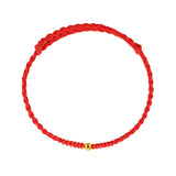 2Pcs Red String Bracelet Plated Bead Braided Protection Couple Jewelry
