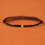 2Pcs Red String Bracelet Plated Bead Braided Protection Couple Jewelry