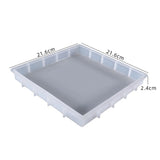 2Pcs Square Rectangle Silicone Epoxy Molds for Resin Jewelry Soap Dried Flower