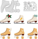 2Pcs Roller Skates Metal Cutting Dies for Scrapbook Cards Making