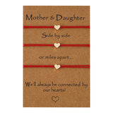 Antique Silver Heart Mom & Daughter Bracelet Set