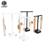 2Pcs/Set Clear Plastic Earring Jewelry Display Rack Acrylic Stud Organizer