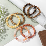 2Pcs/Set Natural Stone Bracelet Agates Beads Bangle Turquois Crystal Men Jewelry