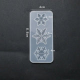 2Pcs/Set Snowflake Pendant Epoxy Silicone Molds Christmas Jewelry Making