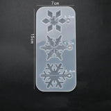 2Pcs/Set Snowflake Pendant Epoxy Silicone Molds Christmas Jewelry Making