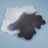 2Pcs Crystal Flower Coaster Pad Casting Silicone Mould