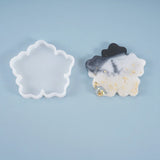 2Pcs Crystal Flower Coaster Pad Casting Silicone Mould
