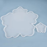 2Pcs Crystal Flower Coaster Pad Casting Silicone Mould