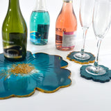 2Pcs Crystal Epoxy Resin Mold Flower Coaster Casting Silicone Mould DIY Crafts