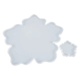 2Pcs/Set DIY Flower Coaster Pad Silicone Mould Crafts Decorations