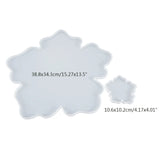 2Pcs/Set DIY Flower Coaster Pad Silicone Mould Crafts Decorations
