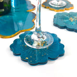 2Pcs/Set DIY Flower Coaster Pad Silicone Mould Crafts Decorations