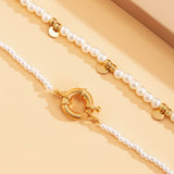 2Pcs/Set Pearl Choker Necklace Bridal Wedding Beaded Chain Jewelry