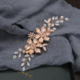 2Pcs/Set Leaf Pearl Hair Clips Women Hair Jewelry Wedding Accessories