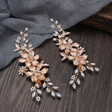 2Pcs/Set Leaf Pearl Hair Clips Women Hair Jewelry Wedding Accessories