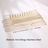 2Pcs Tone Stainless Steel Chain Anklet for Women