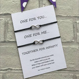 2Pcs Infinity Wish String Bracelet Set Mother's Gift