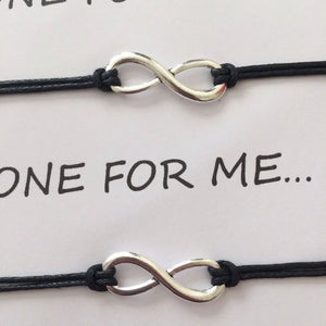 2Pcs Infinity Wish String Bracelet Set Mother's Gift