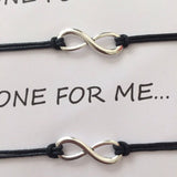 2Pcs Infinity Wish String Bracelet Set Mother's Gift
