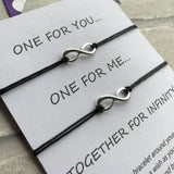2Pcs Infinity Wish String Bracelet Set Mother's Gift