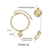 2Pcs Stainless Steel Initial Letter Anklet Set for Women