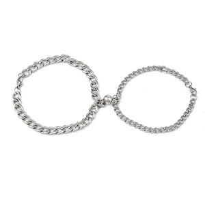 2Pcs/Set Magnet Couple Bracelets Heart Attraction Bracelet