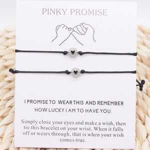 Luminous Heart I Love You Rope Bracelet Set for Couple