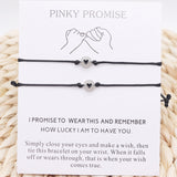 Luminous Heart I Love You Rope Bracelet Set for Couple