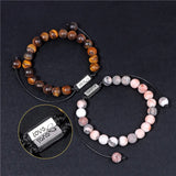 Magnetic Couple Bracelets Natural Stone Beaded Love Charm Jewelry