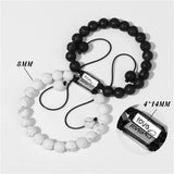 Magnetic Couple Bracelets Natural Stone Beaded Love Charm Jewelry