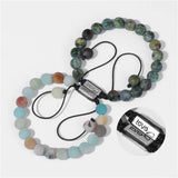 Magnetic Couple Bracelets Natural Stone Beaded Love Charm Jewelry