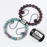 Magnetic Couple Bracelets Natural Stone Beaded Love Charm Jewelry