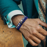 2Pcs Natural Stone Bead Bracelets 8mm Reiki Yoga Stretch Bangle