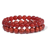 2Pcs Natural Stone Bead Bracelets 8mm Reiki Yoga Stretch Bangle