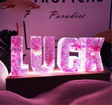 2Pcs Silicone Mold English Letter Night Light Lamp Mould Decoration Epoxy Resin