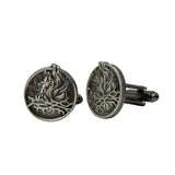Vintage Men's Cufflinks Fire Relief Cuff Links for Tuxedo Shirt Gemelos Party