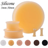 2Pcs Silicone Ear Plugs Tunnels Gauges Ear Stretcher Expander