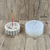 2Pcs Silicone Molds Epoxy Casting Incense Holder Resin Mold Display